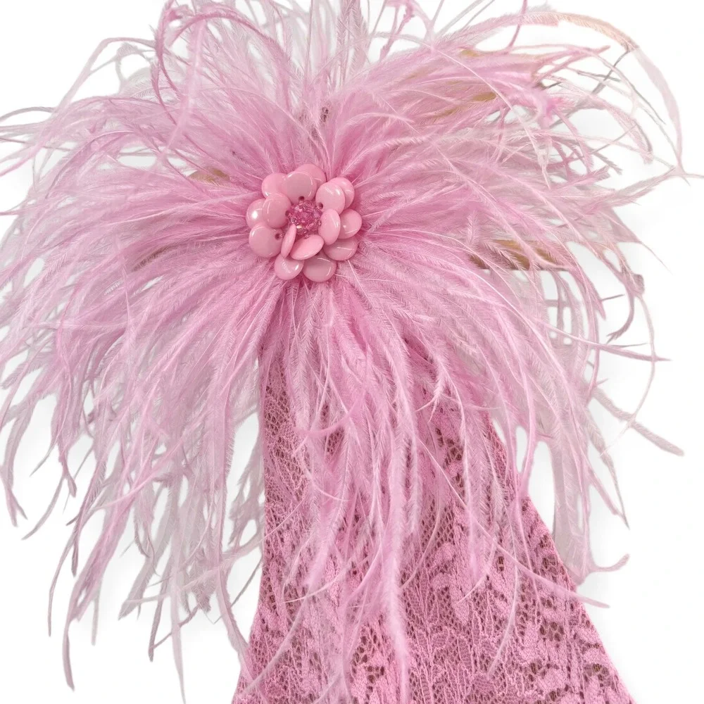 NWT Nadine Merabi Pink Annabelle Sleeveless Lace Jumpsuit - Size 6 - Picture 8 of 14